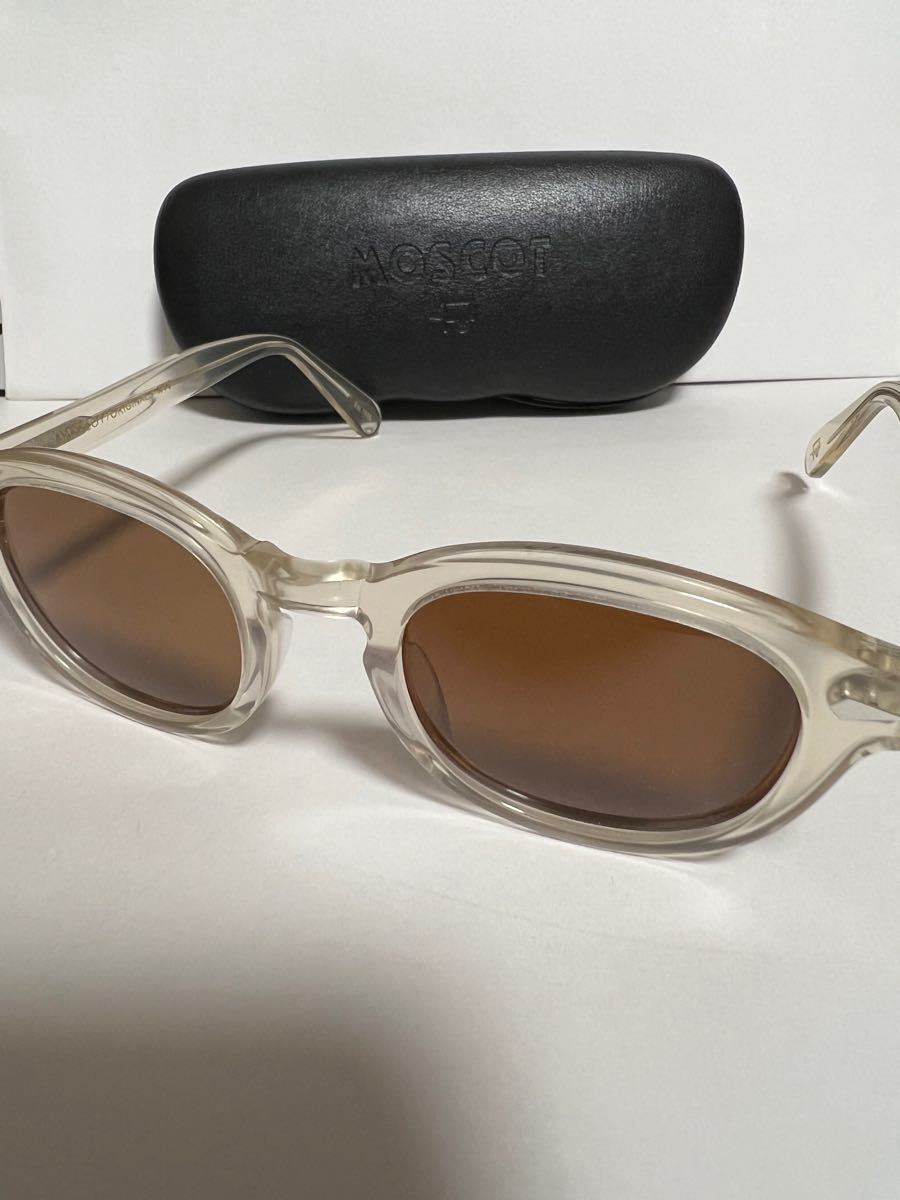 極美品★MOSCOT/モスコットレムトッシュ46/クリアカスタムレンズ#数原龍友