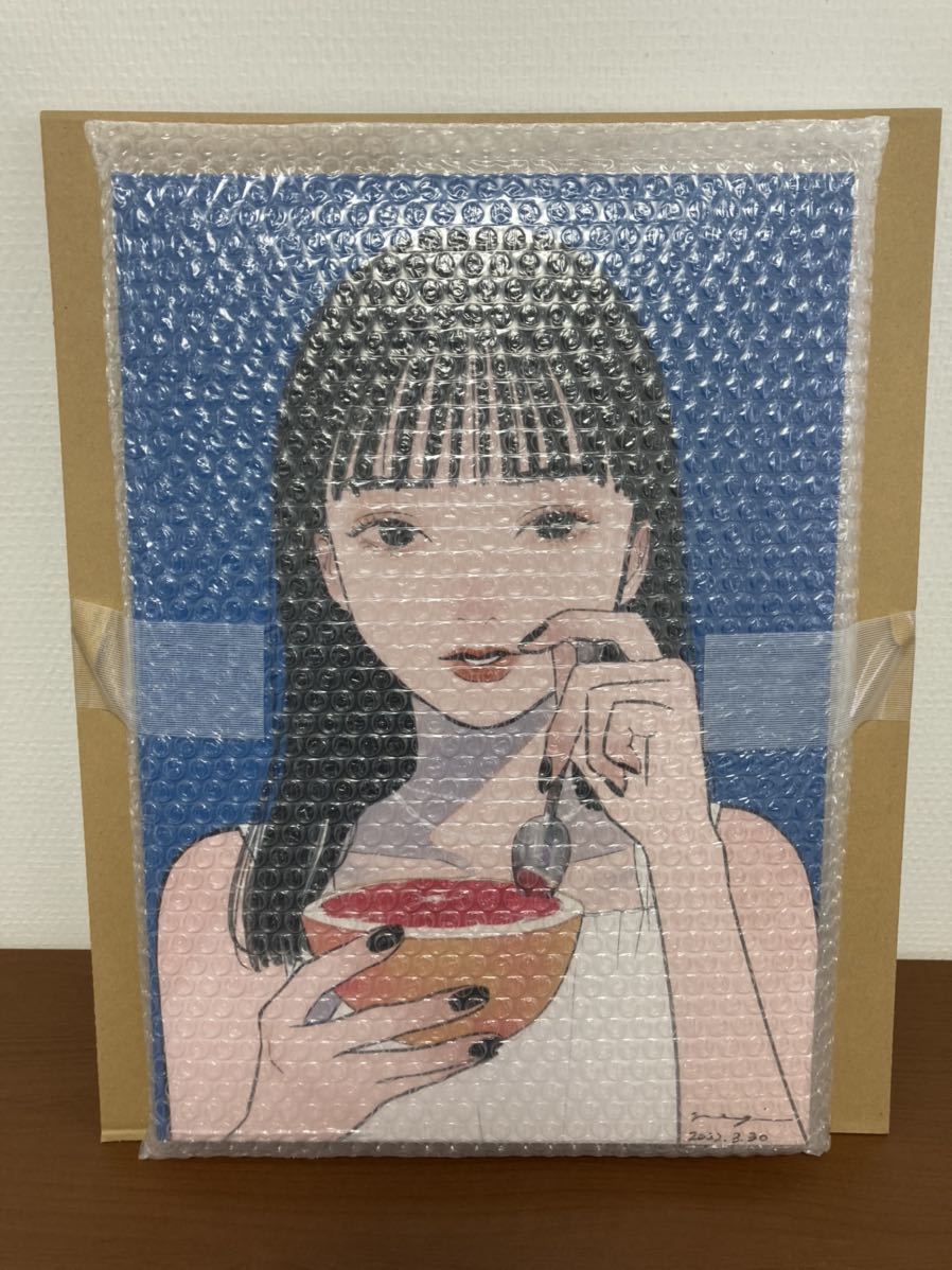 目をかっぴらいて食べよ」凪 キャンバスプリント サイン付き