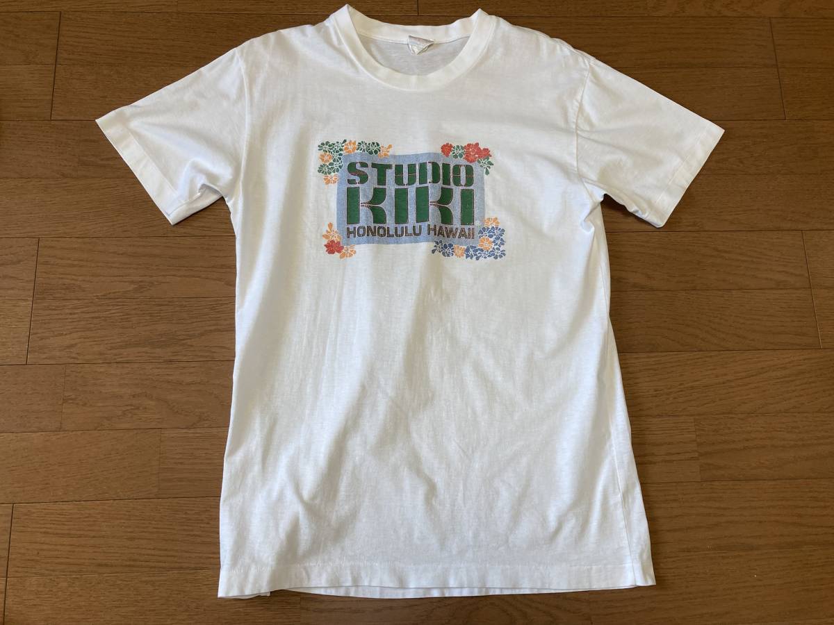 70s 80s ヴィンテージ KIKI AM HAWAII Tシャツ ハワイ ホノルル ラジオ局 RADIO サーフィン オールドサーフ ハイビスカス_画像8