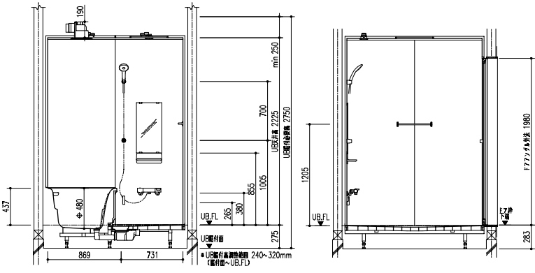 LIXIL（リクシル）　システムバスルーム　リデア　Cタイプ　1616サイズ　BDUS-1616LBC-A+H_画像8