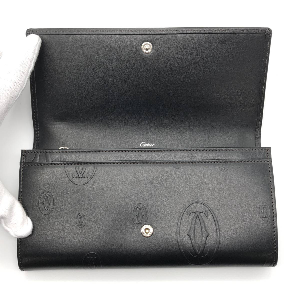 美品】Cartier カルティエ ハッピーバースデー 二つ折り 長財布 美品】Cartier カルティエ ハッピーバースデー 二つ折り 長財布