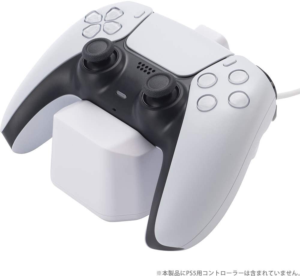 【未使用品】日本メーカー製 PS5用 置くだけで充電できる コントローラースタンド 白■プレイステーション5 デュアルセンス用 充電スタンド_画像6