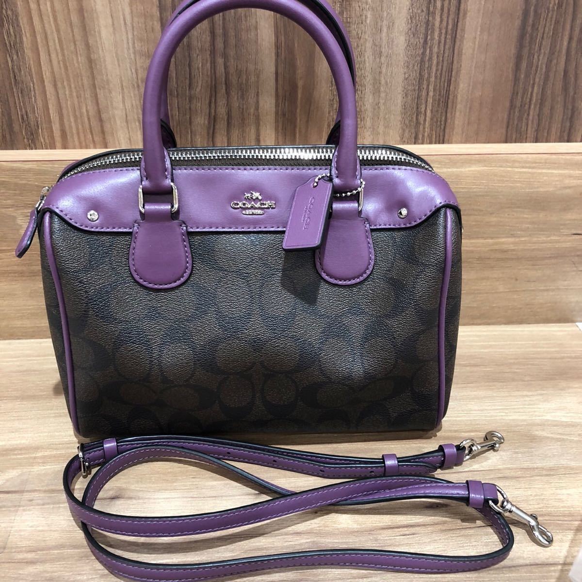 極美品 COACH コーチ ミニベネットサッチェルシグネチャー 2way ミニ