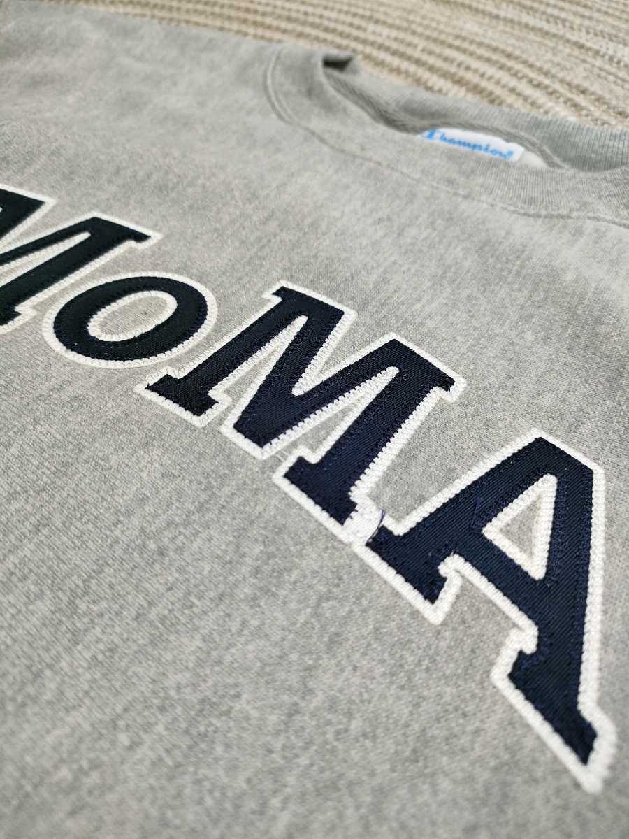 新品 Champion MOMA リバースウィーブ スウェット トレーナー 日本サイズ2XL L グレー ネイビー クルーネック チャンピオン 限定 コラボ