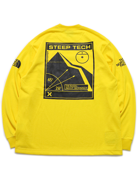 【新品即決】ザ・ノースフェイス メンズ ロンT ロング Tシャツ 長袖 服 スティープテック L/Sティー STEEP TECH 黄色 イエロー NT82003