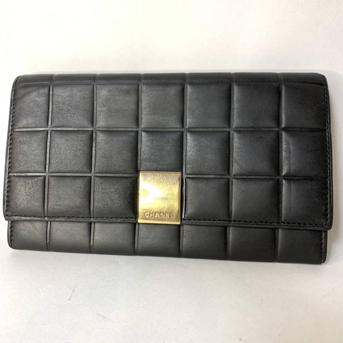 CHANEL シャネル チョコバー Chocolate Bar 長財布 ゴールド fkip