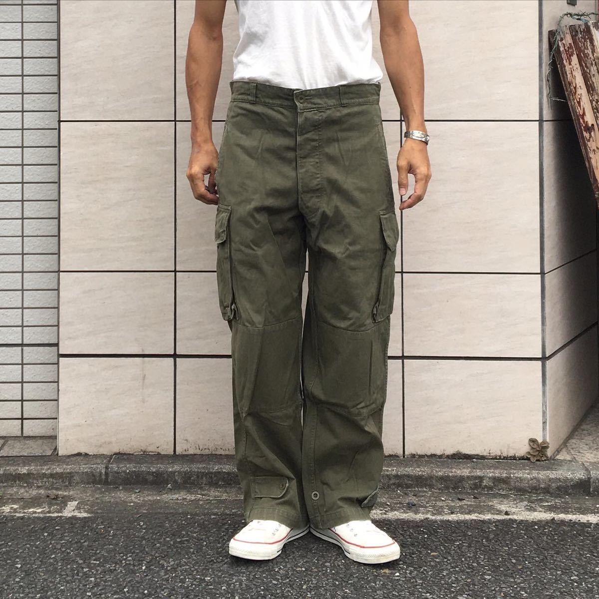 Deadstock】フランス軍 M47 カーゴパンツ サイズ47 比翼 実物