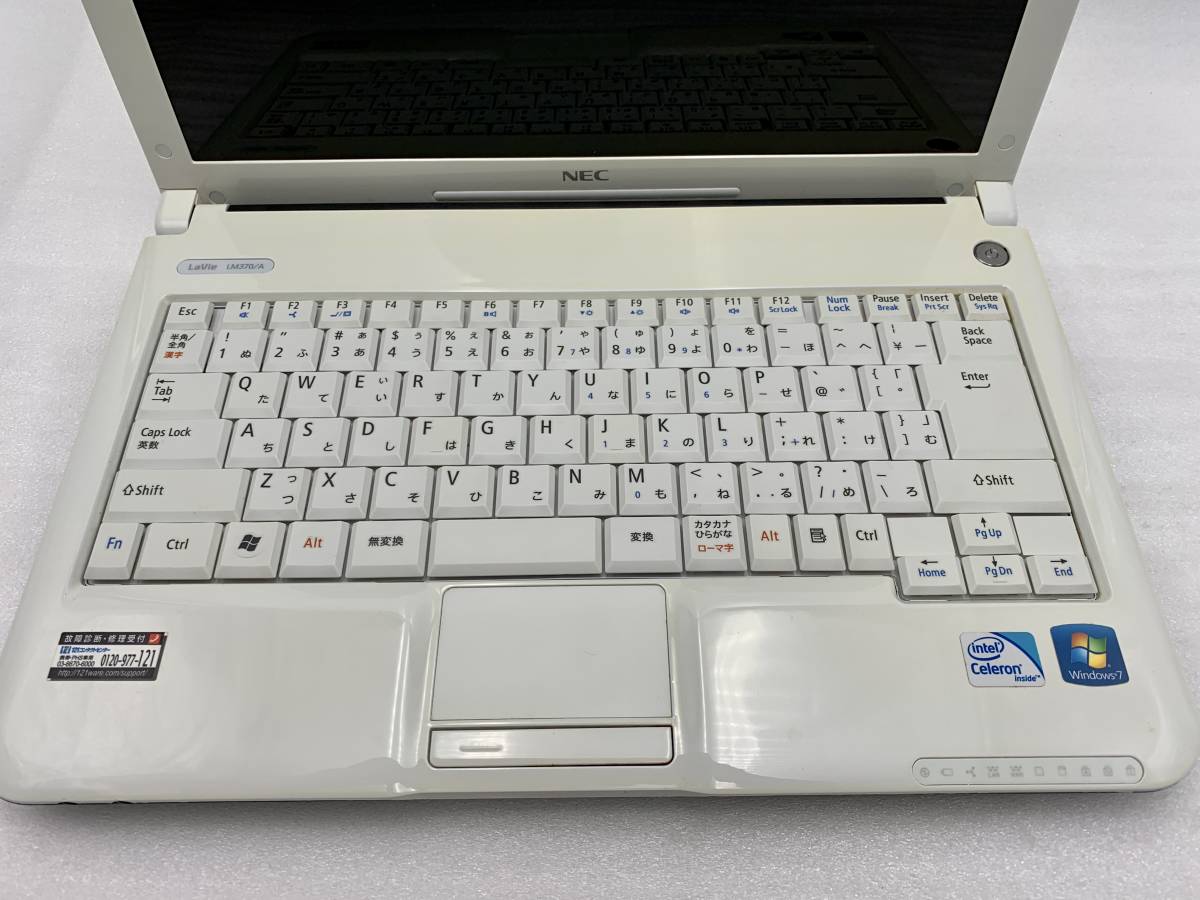 NEC　LaVie　LM370 AS6W　ノートパソコン　HDD無し 本体のみ 通電確認済み　中古 現状品　04011941_画像3