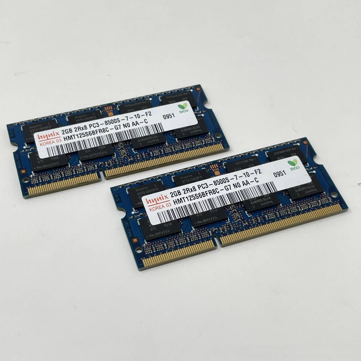 DDR3 メモリ SK hynix 2GB PC3-8500S 2GBx2枚 計4GB ノートパソコン用