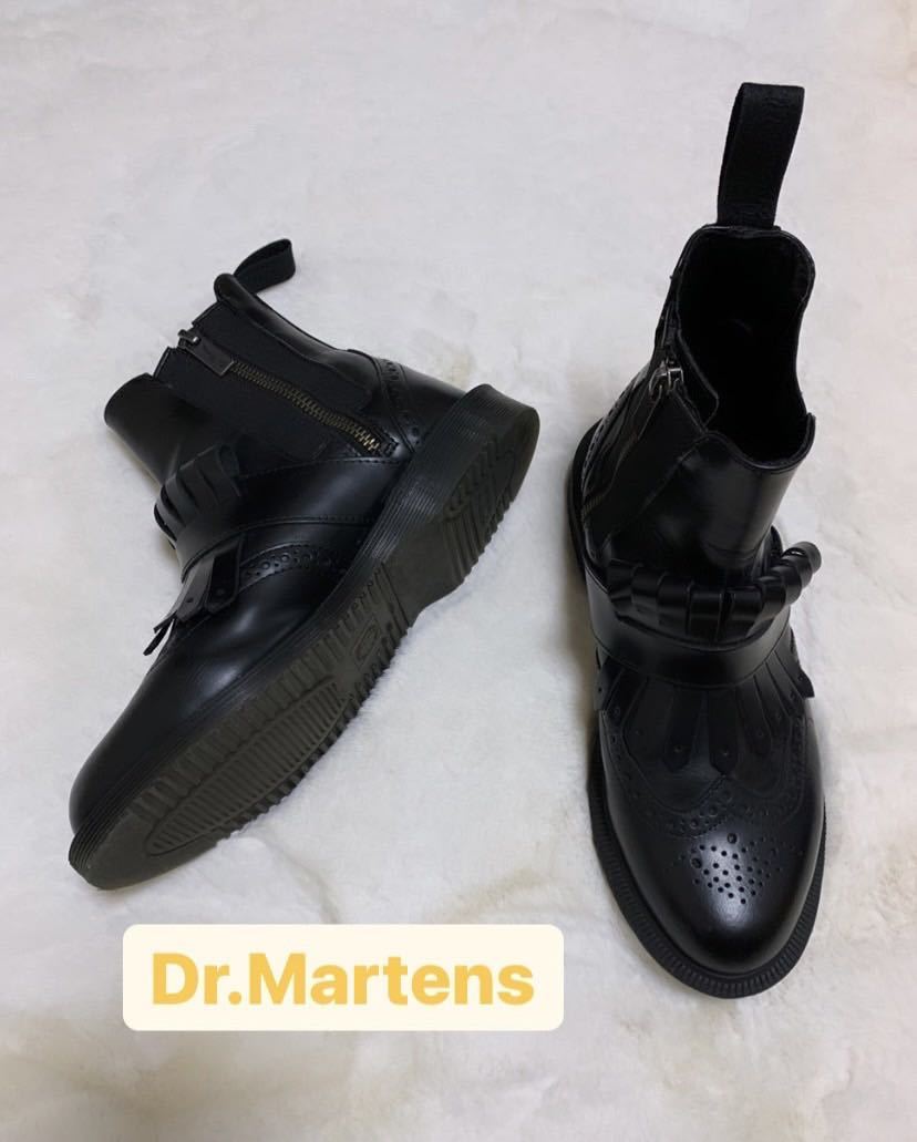 Dr.Martens /ドクターマーチン/フリンジサイドゴアブーツ/UK4/黒/23cm