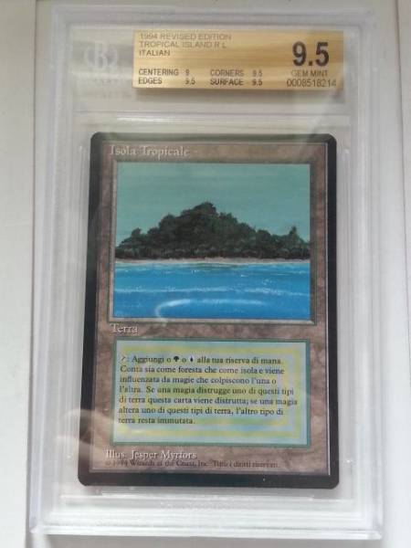 ○MTG○ RV Tropical Island(黒枠伊語 BGS 9.5 GEM MINT ○MTG○ RV Tropical Island(黒枠伊語 BGS 9.5 GEM MINT