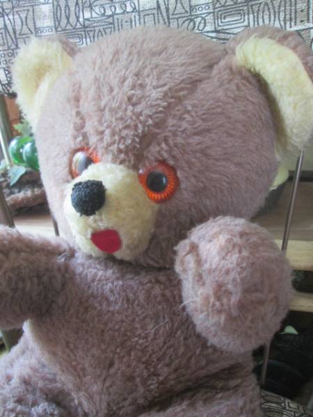 希少品★オルゴール付き　70's アメリカヴィンテージ 熊ぬいぐるみ　Bear　アンティークUSA/50's60's企業(yè)物ブロカント蚤の市イギリス