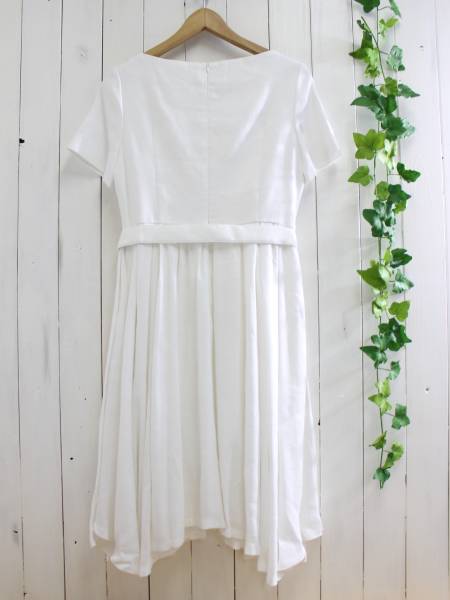 定価3萬8千円 新品*BODY DRESSING ボディドレッシング*ベルト付き 麻リネン イレギュラーヘムワンピース 38(M)