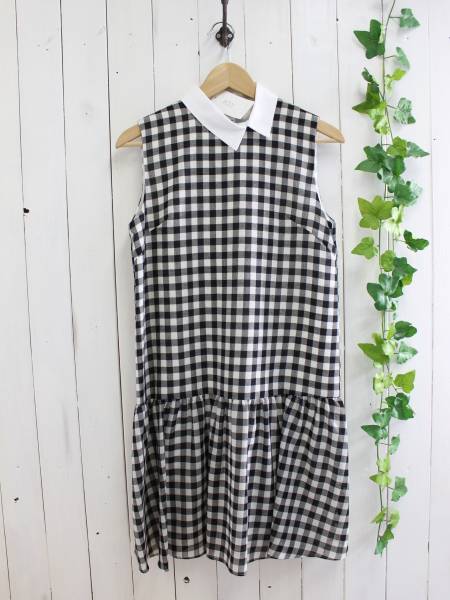 定価3萬(wàn)2千円 新品*BODY DRESSING ボディドレッシング*襟付きギンガムチェックワンピース 38(M)