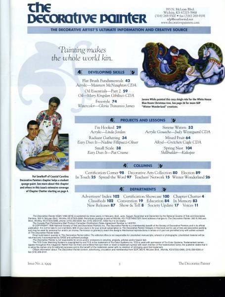 ★トールペイント本 洋書 The DECORative painter 1999年3-4月 中古本