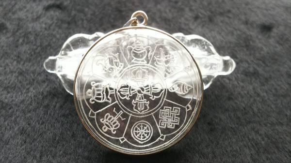 【高品質(zhì)】ヒマラヤ水晶ガネッシュヒマール産★ASTAMANGALペンダント