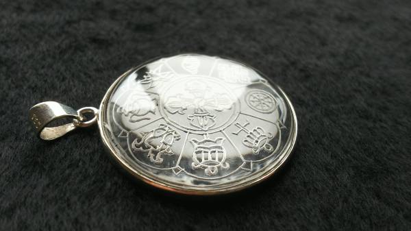 【高品質(zhì)】ヒマラヤ水晶ガネッシュヒマール産★ASTAMANGALペンダント