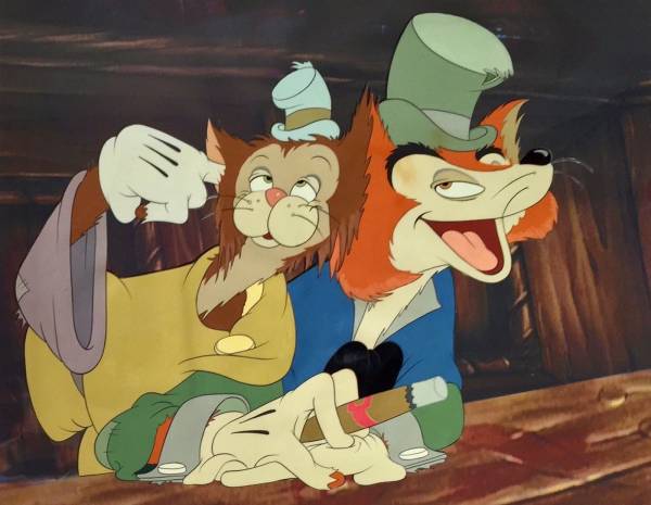 ディズニー ピノキオ ギデオン ファウルフェロー原画 セル画 ディズニー ピノキオ ギデオン ファウルフェロー原画 セル画
