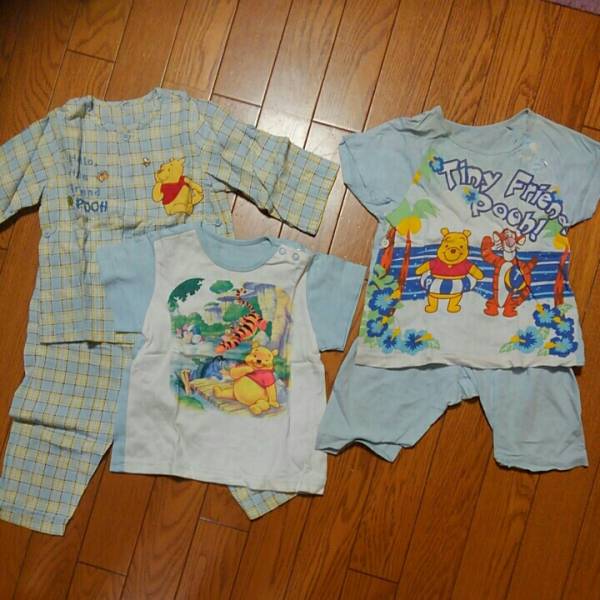 プーさん　半袖パジャマ　長袖パジャマ　80㎝　2枚セット　中古