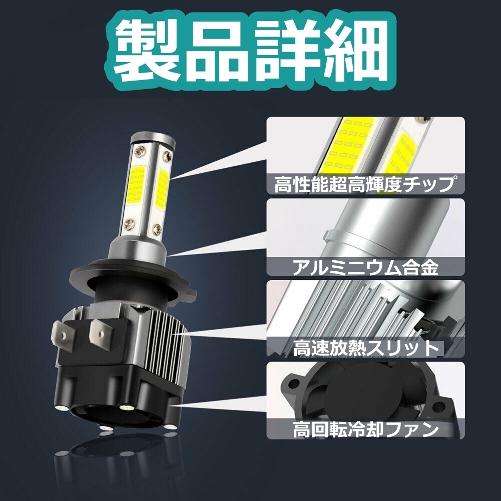 ヘッドライトバルブ ロービーム フォレスター SH スバル '07-'12 4面 LED H7 6000K 30000lm SPEVERT製_画像6