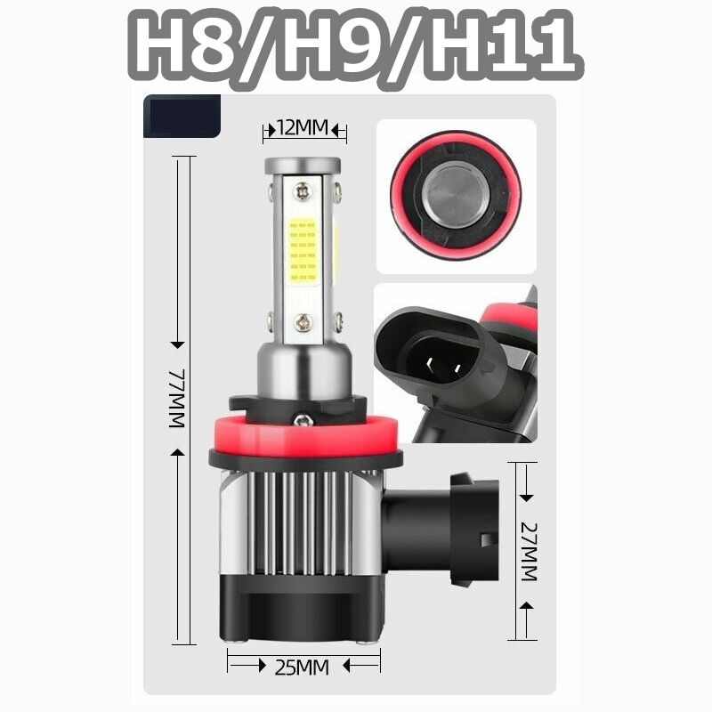 ヘッドライトバルブ ロービーム レヴォーグ VM系 スバル H26.6～H29.7 4面 LED H11 6000K 30000lm SPEVERT製_画像2