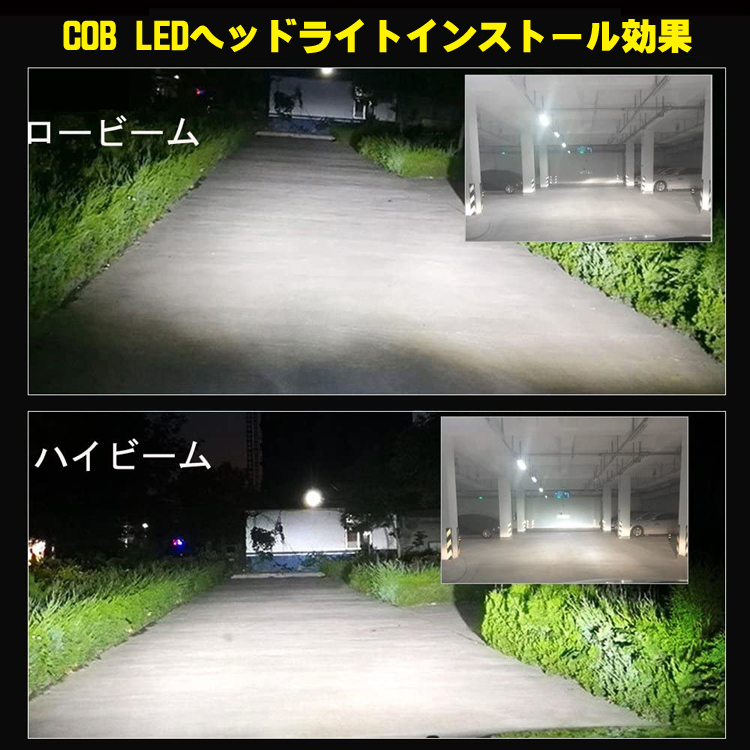 日産 モコ オッテイー 360°発光 LED ヘッドライト 対応型式 H91W H92W MG21S MG22S MG33S 車検対応 Hi/Lo ホワイト6500K 16000LM_画像9