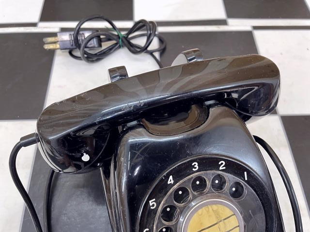 [ Showa Retro ] Oki Electric industry corporation telephone speaker black telephone Junk DU604NS antique old tool photographing 
