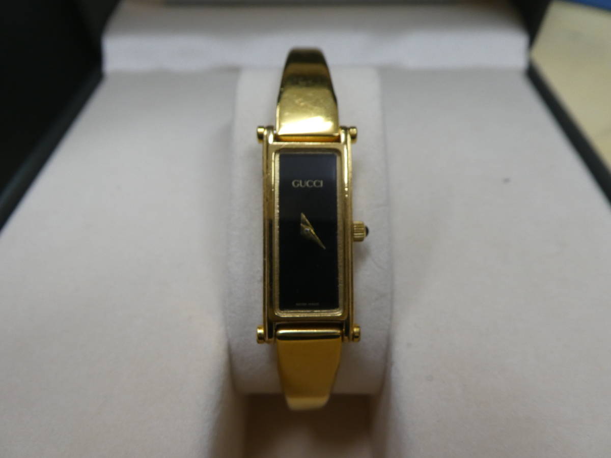 稼働品 GUCCI  バングルウォッチ 1500 ゴールド 箱あり 腕時計(アナログ) 贅沢屋の