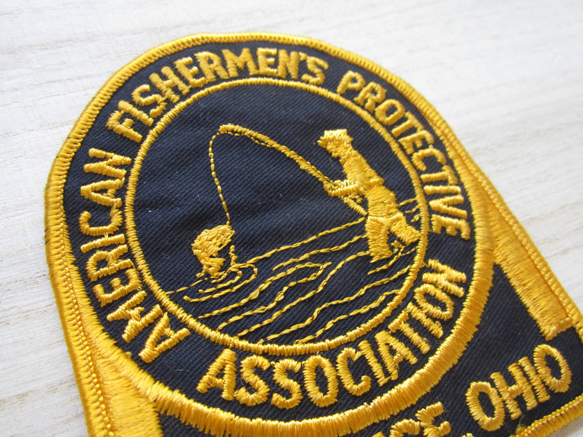 ビンテージ オハイオ州 フィッシャーマン AMERICAN FISHERMENS PROTECTIVE ASSOCIATION ワッペン/バス釣り 海釣り ベスト キャップ 15_画像5