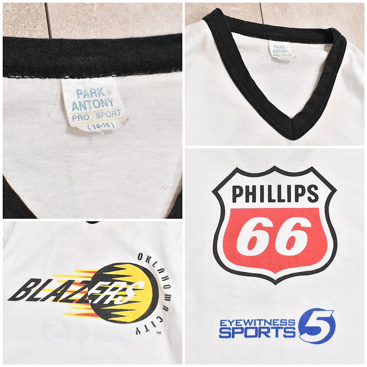 90s USA CHL hockey T-shirtメンズ M相当 90s アメリカ製 CHL オクラホマシティ・ブレイザーズ ホッケーTシャツ 半端_画像7