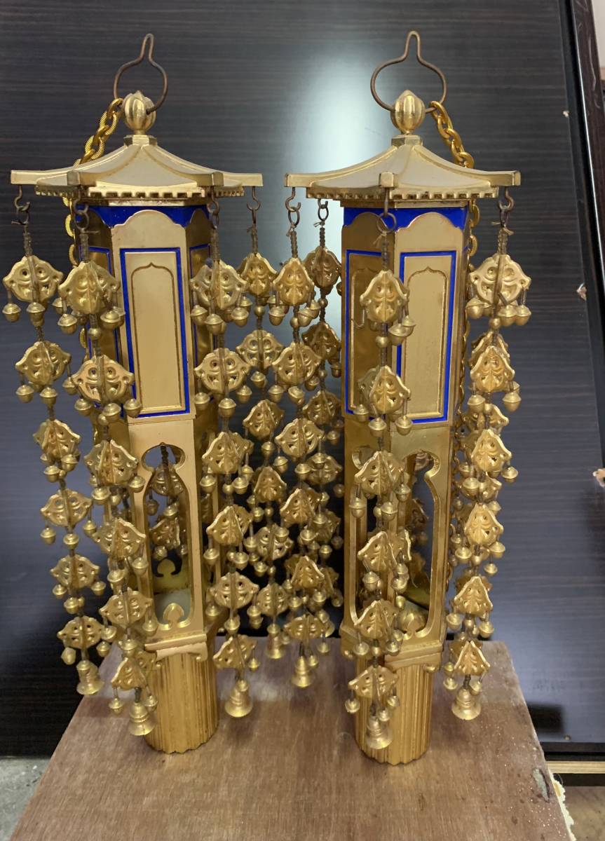 2021新入荷 幢幡 在家用透し幢幡 1対 純金箔 8号 associacaocarioca.org.br