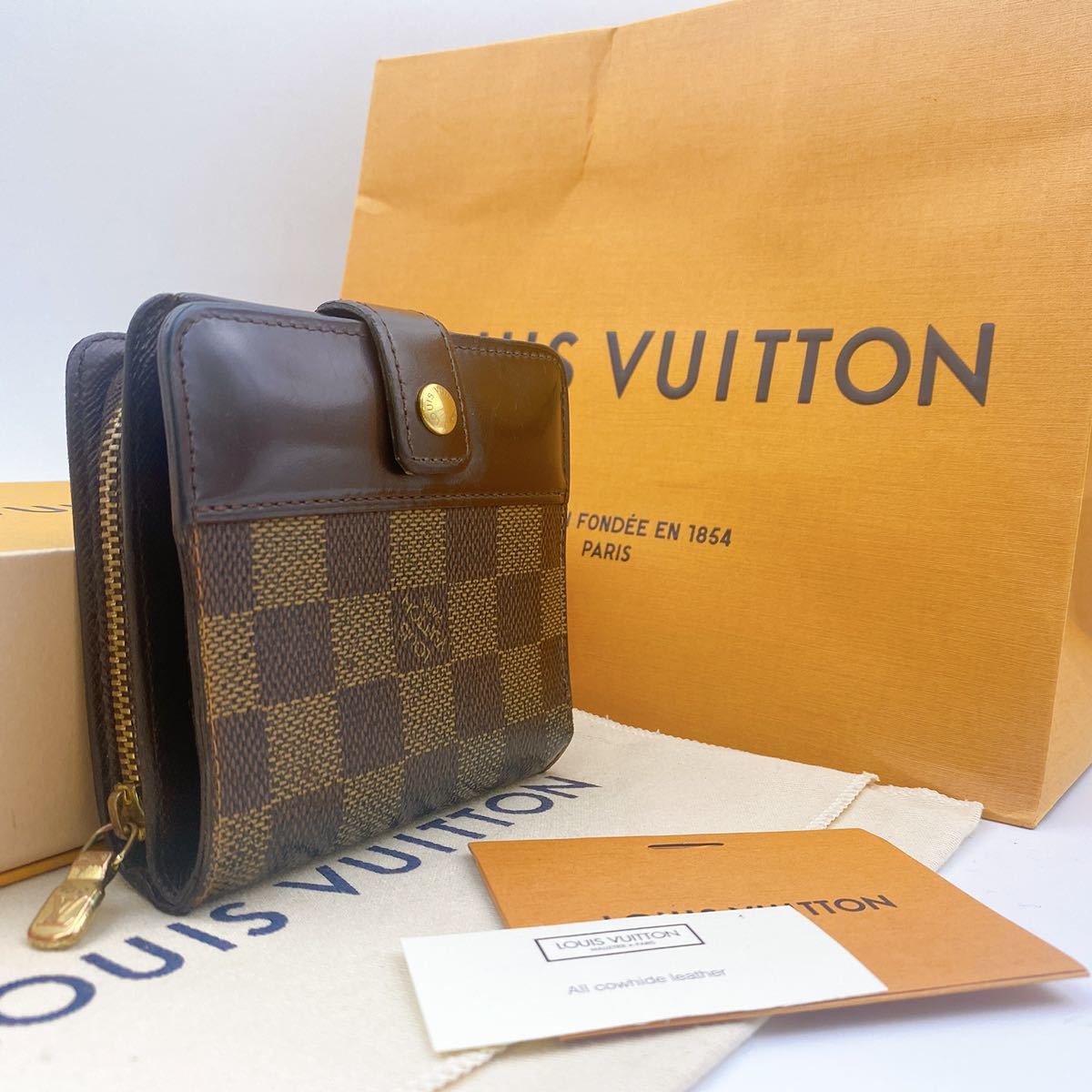 A368【正規品】LOUIS VUITTON ルイヴィトン ダミエ コンパクトジップ