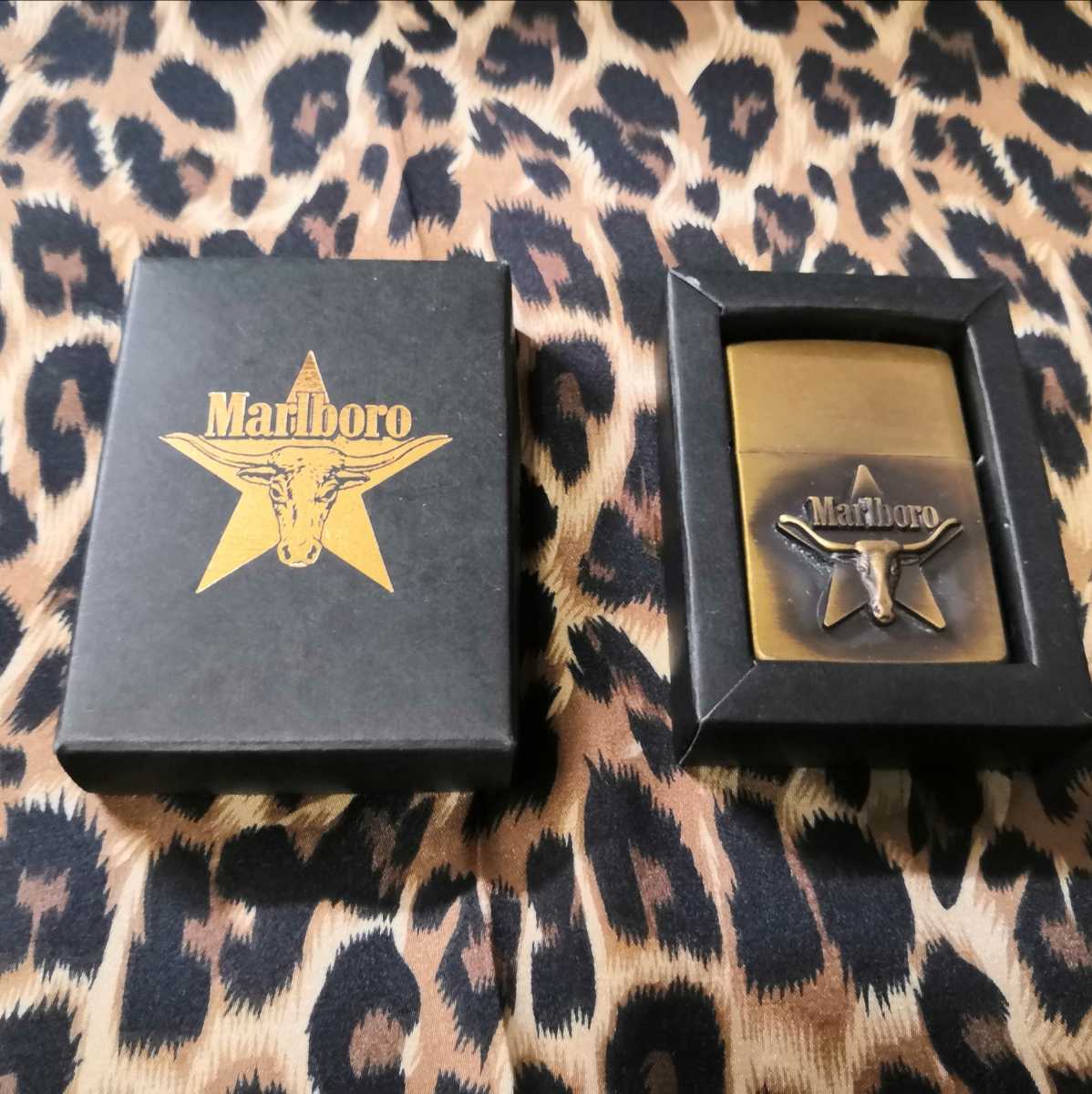 未使用品 ZIPPO ジッポー Marlboro マルボロ ロングホーン スター 1992年製_画像1