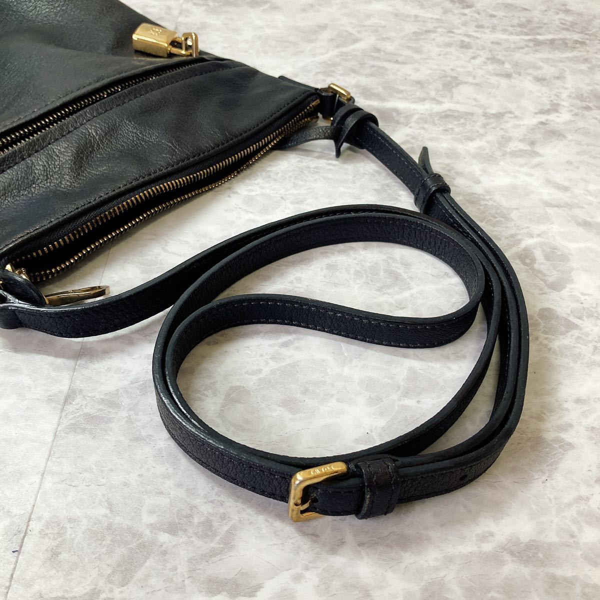 1円 超美品 LOEWE ロエベ アナグラム レザー ショルダーバッグ