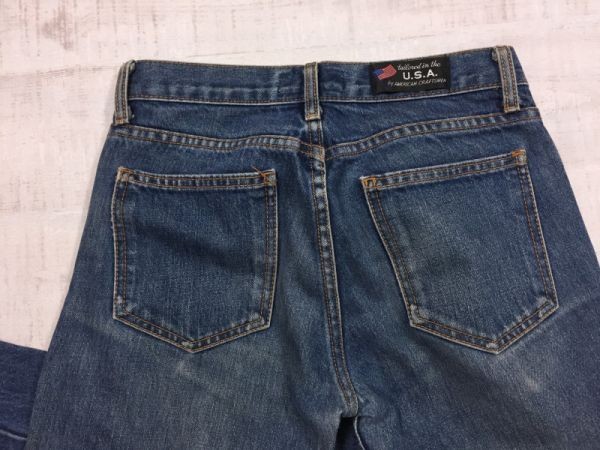 USA製 Earl Jean アールジーン 古着 Y2K 00's アメカジUSEDウォッシュ ブーツカット デニムパンツ ジーンズ ボトムス レディース 25 青_画像3