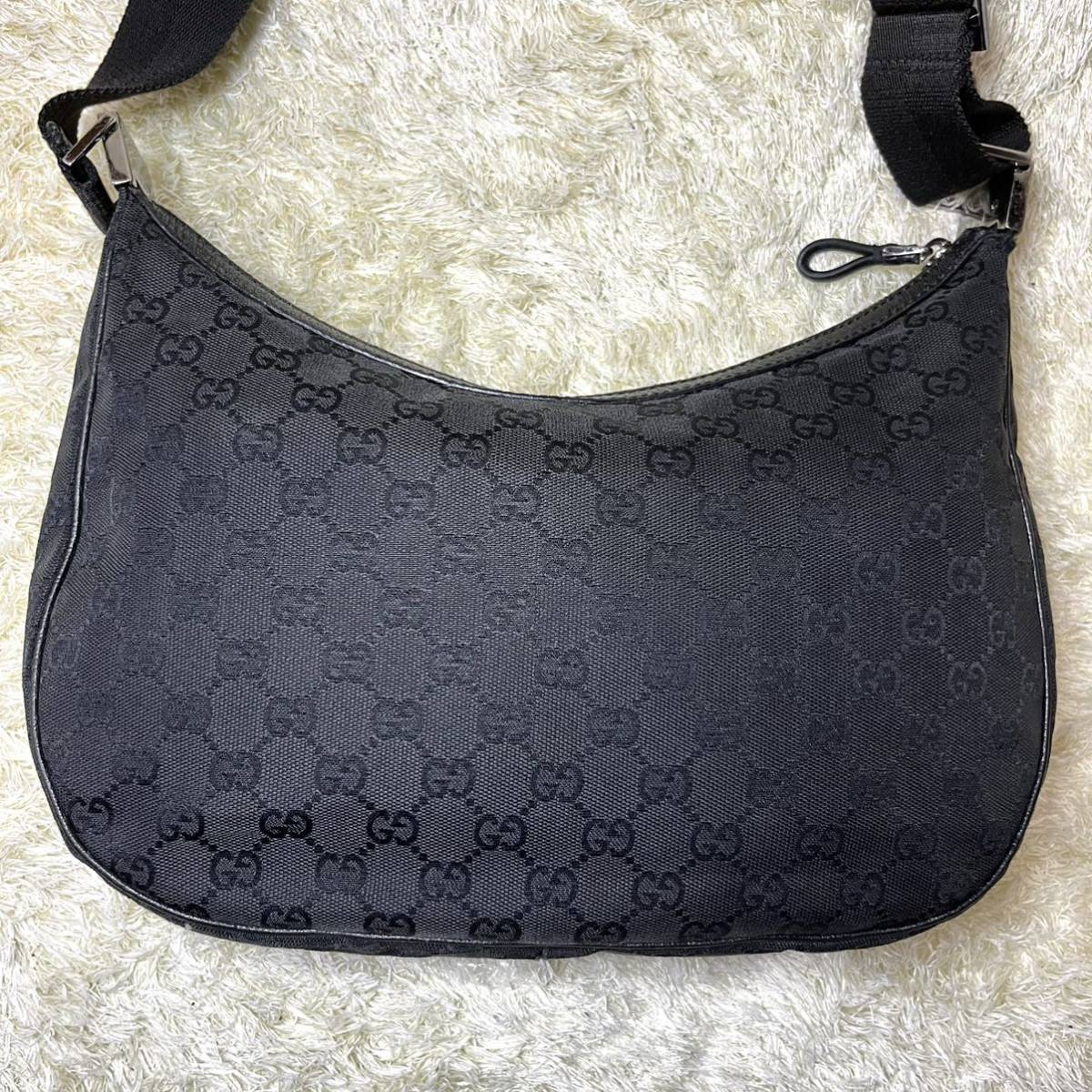 1円【極美品】GUCCI グッチ ショルダーバッグ キャンバス GG柄 ハーフ