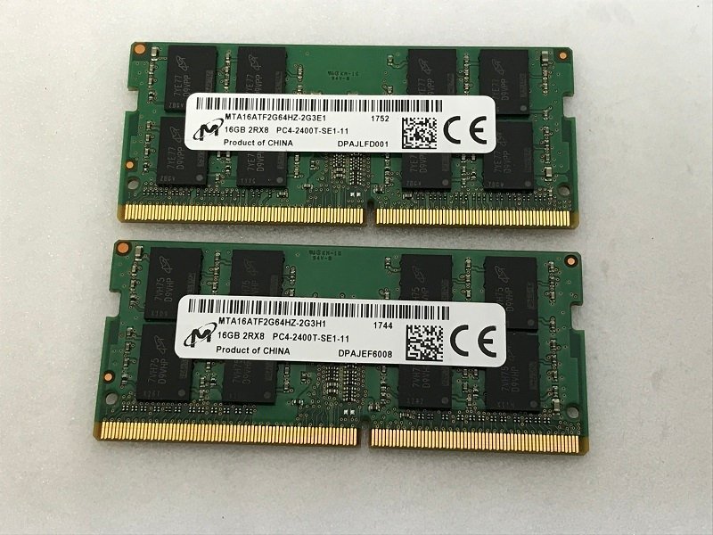 LAPTOP RAM 16GB DDR4 2枚 品動作品 32GB PC4-17000 MICRON PC4-2400T 2枚32GB 260ピン DDR4  16GB ノート用メモリ - www.musicite.net