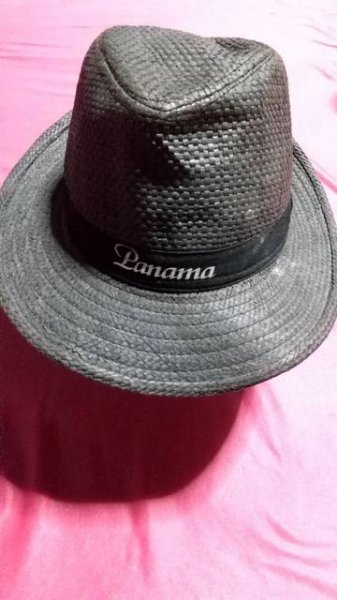 ＵＳＥＤ panama 帽子 サイズ５６ｃｍ グレー系_画像1