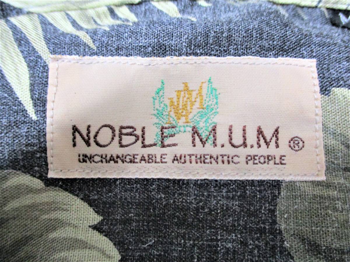 （中古）日本製　NOBLE　M.U.M　アロハシャツ　フルオープン　表記サイズM　_画像5