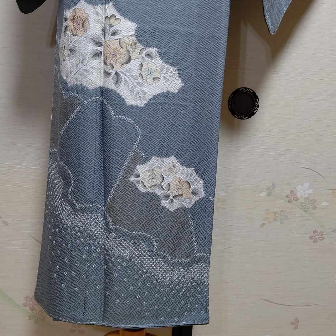 正絹 手描き 辻が花 絞り 金彩 訪問着5点セット