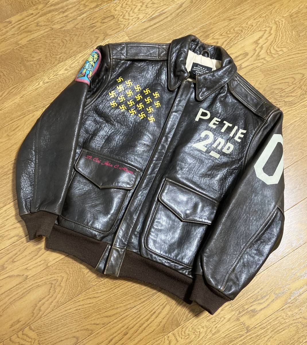 【激安】ジャケット/アウター品質は非常に良い [90s アビレックス ブラウン 90年代 本革 M