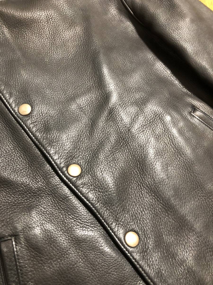  beautiful goods *[FAR EASTERN ENTHUSIAST] special order THE GREAT SMOKY Dias gold Rider's leather jacket deer leather S black FEE F.E.E