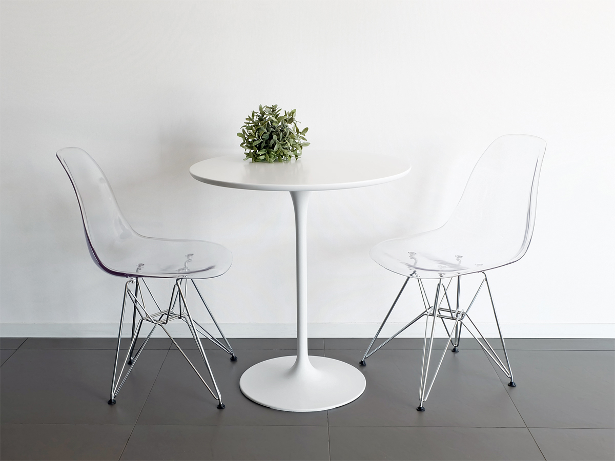 チューリップテーブル ホワイト 70cm幅 ダイニングテーブル カフェ テーブル_画像1