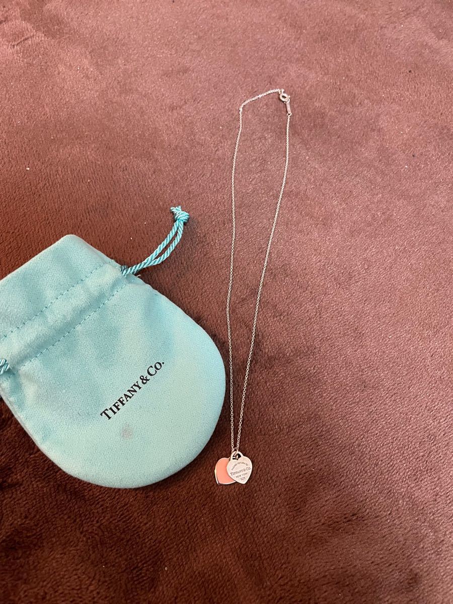 ティファニーTiffany&Co. ピンクダブル ハート タグ ペンダント pa