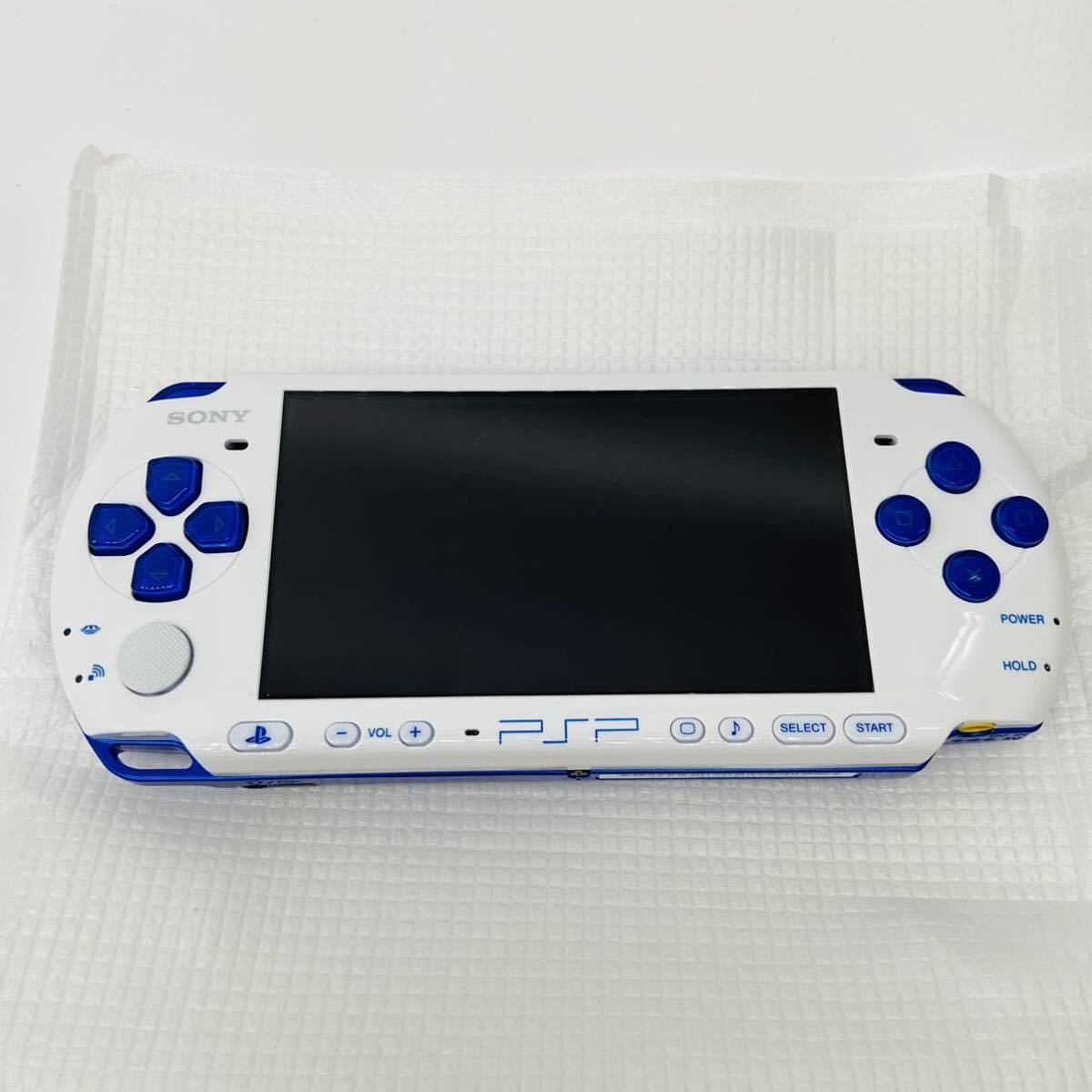 送料無料 新品 未使用 SONY PlayStation Portable プレイステーション ポータブル 新米ハンターズパック ホワイト ブルー PSP3000 ソニー_画像2