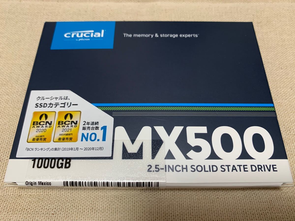未開封 Crucial MX500 1000GB(1TB)SSD SATA CT1000MX500SSD1 Micron