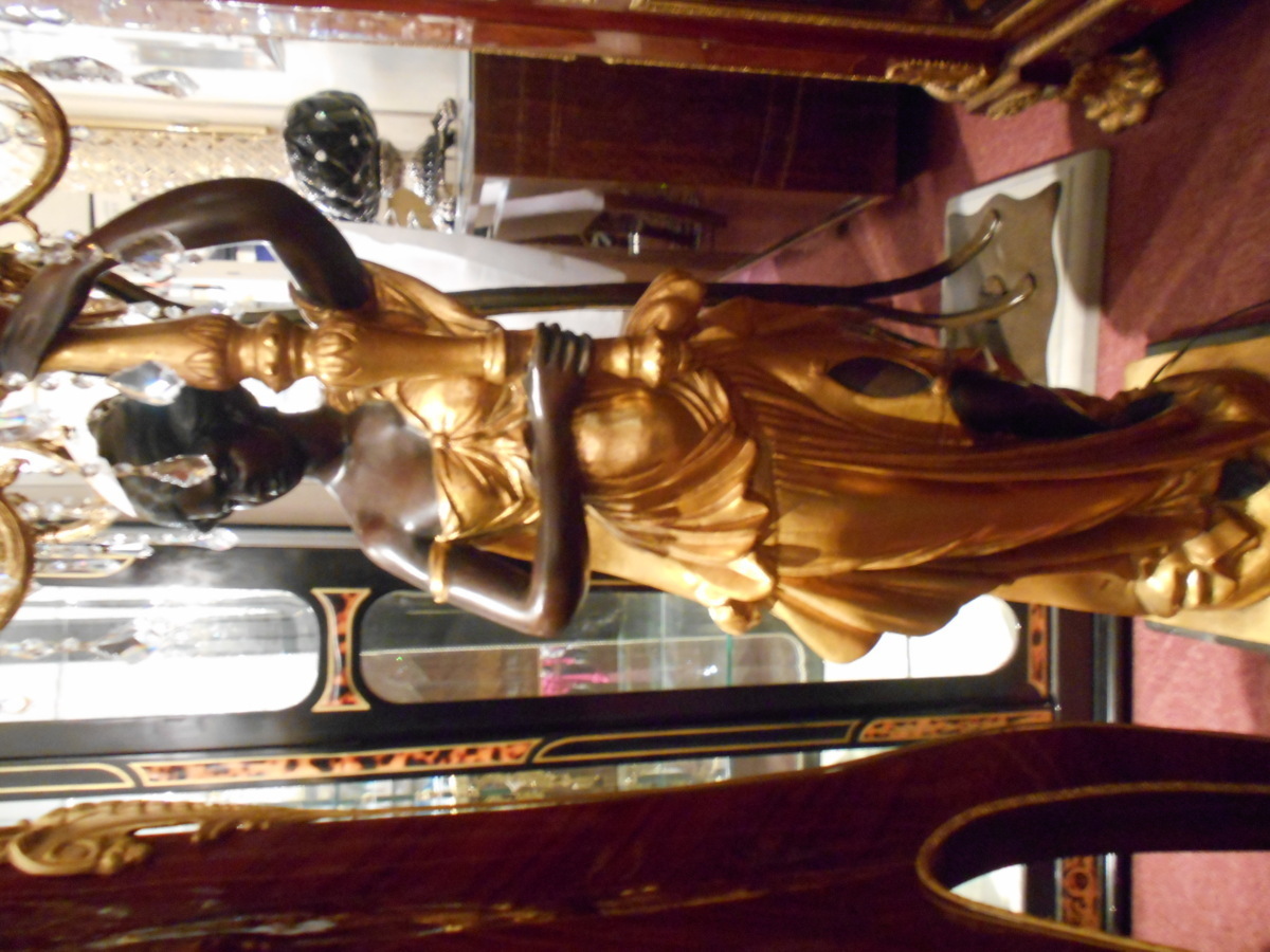 最も優遇の イタリア輸入 アンティーク調ロココ調美女のブロンズ像