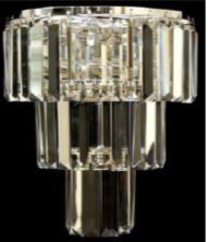 【ポイント10倍】 アンティーク調クリスタルガラス使用クリスタルクリアブラケットランプ２灯 洋風