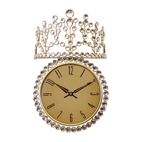 説明文熟読願います　プリンセス姫系ティアラのついた壁掛け時計　ティアラの壁掛け式時計_画像1