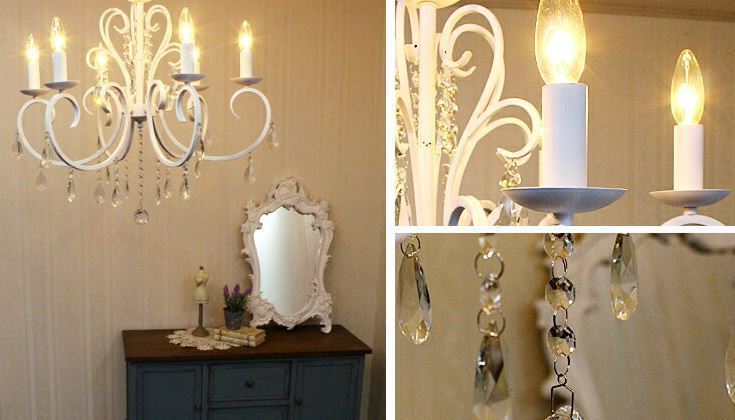 ! Princess . series French Country style white chandelier 6 light o-b chandelier Louis -zOV-018/6 cheaply . offer!